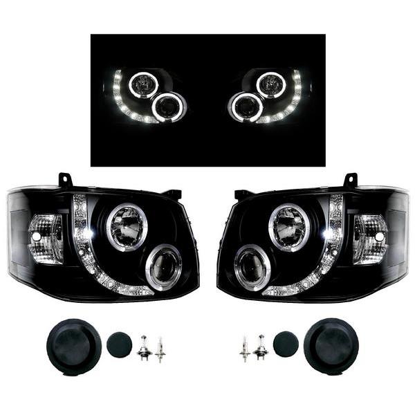 ハイエース - 200系 3型 KDH211K KDH221K LED いか輪っか 映写機 肌つき黒いこと 前照灯 文句なし HID ハロゲン 決定づける 中華民国製 車、バイク、自転車-ライト、レンズ-自動車