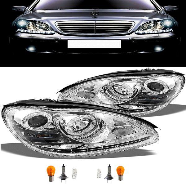ベンツ S600L W220 前期用 W221 後期 LOOK LED ヘッドライト 送料無料