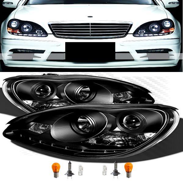メルセデス ベンツ Sクラス W220 S320 前期用 W221後期LOOK 黒 LED