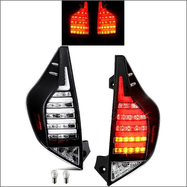 アクア NHP10 インナー ブラック ファイバー LED テールランプ 流れるウィンカー 左右 セット テール テールライト プリウスC 送料無料