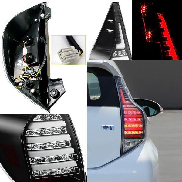 アクア NHP10 インナー ブラック ファイバー LED テールランプ アクア NHP10 インナー ブラック ファイバー LED テールランプ