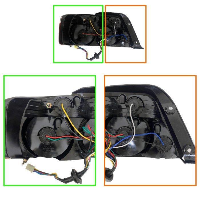 トヨタ チェイサー 100系 LED スモーク コンビテールランプ 左右 JZX100 前期 後期 テールライト リアテール ブラック レッド 送料無料｜auto-parts-jp｜05