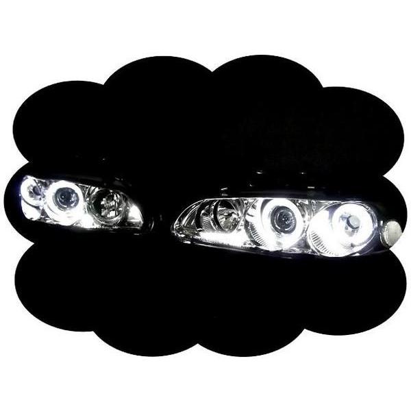 シビックEJ1 EG6 ブラックプロジェクターライト左右 イカリング シビック EG EJ1系 インナーブラック LED プロジェクターイカリング