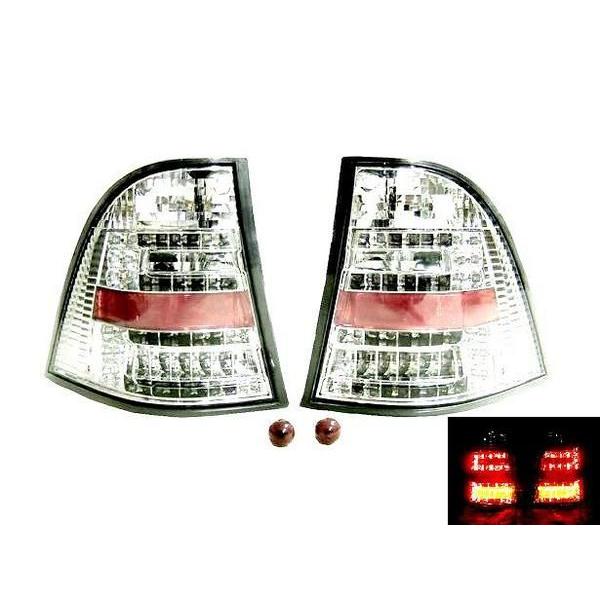 メルセデス ベンツ Mクラス W163 前期 後期 LEDクリスタルテールランプ 