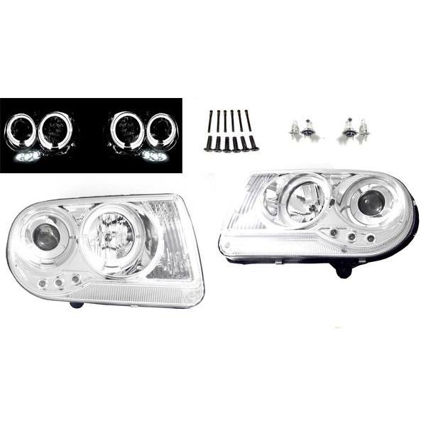 クライスラー 300C プロジェクター イカリング 6連 ヘッドライト インナークローム リア LED クリア テールランプ 左右 セットの画像