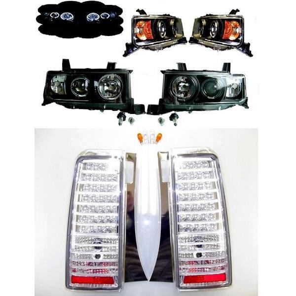 トヨタ bB 30 NCP30 NCP31 NCP35 ブラック LED プロジェクター イカリング アンバーref ヘッドライト \u0026 テールランプ 左右 セット