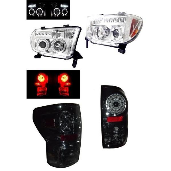 トヨタ（TOYOTA） タンドラ 07-11y ヘッドライト スモークLEDテールSET