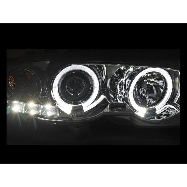 BMW ビーエムダブリュー E46 前期セダン ブラック LED イカリング