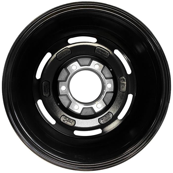 送料無料 16インチ アルミホイール 4本 セット マッドブラック 16×8.0J 6H PCD:139.7 オフセット0 JWL-T  センターキャップ取外 3Way 6穴 AW 8J