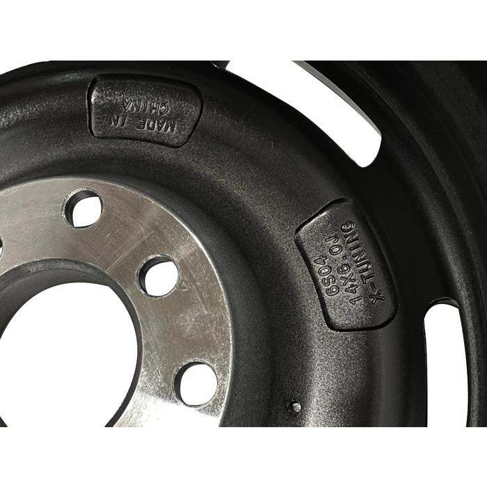 送料込 14インチ アルミ ホイール 6.0J マルチ 4穴 PCD 100
