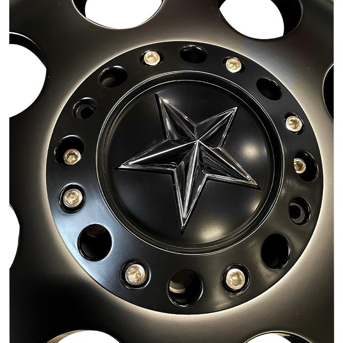 送込 16インチ スター アルミホイール マットブラック 16 8.0J 6H PCD
