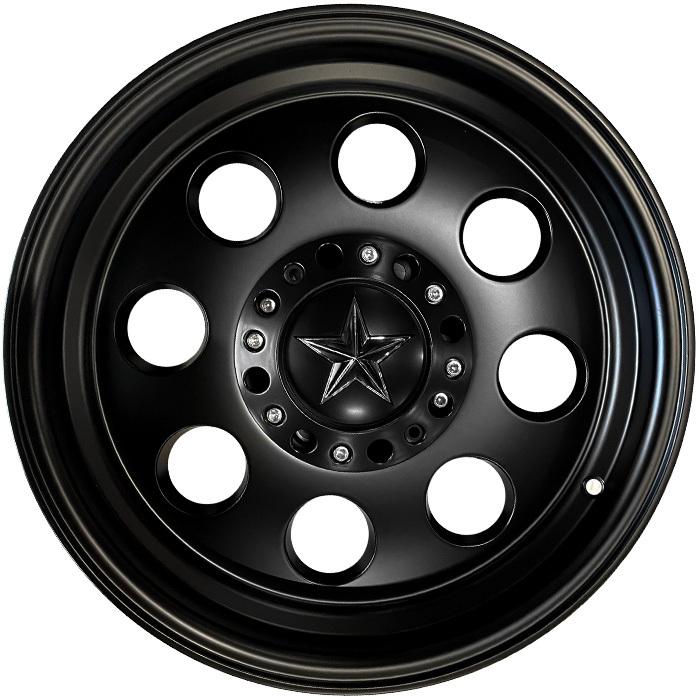 17インチ スター アルミホイール 4本SET マットブラック 17 8.0J