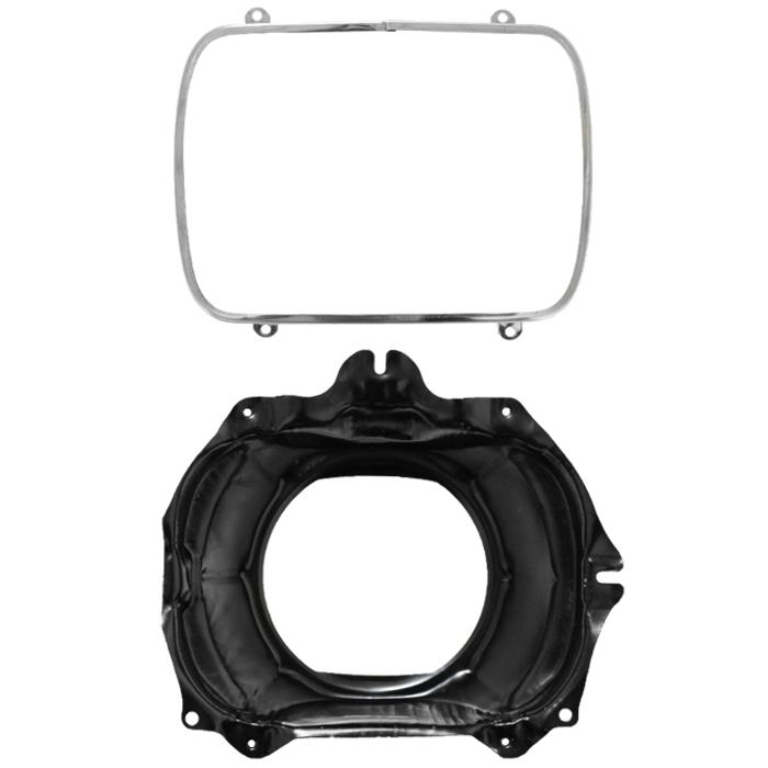 汎用 流用 兼用 角目 角 2灯 ヘッドライト & ハウジング ブラケット