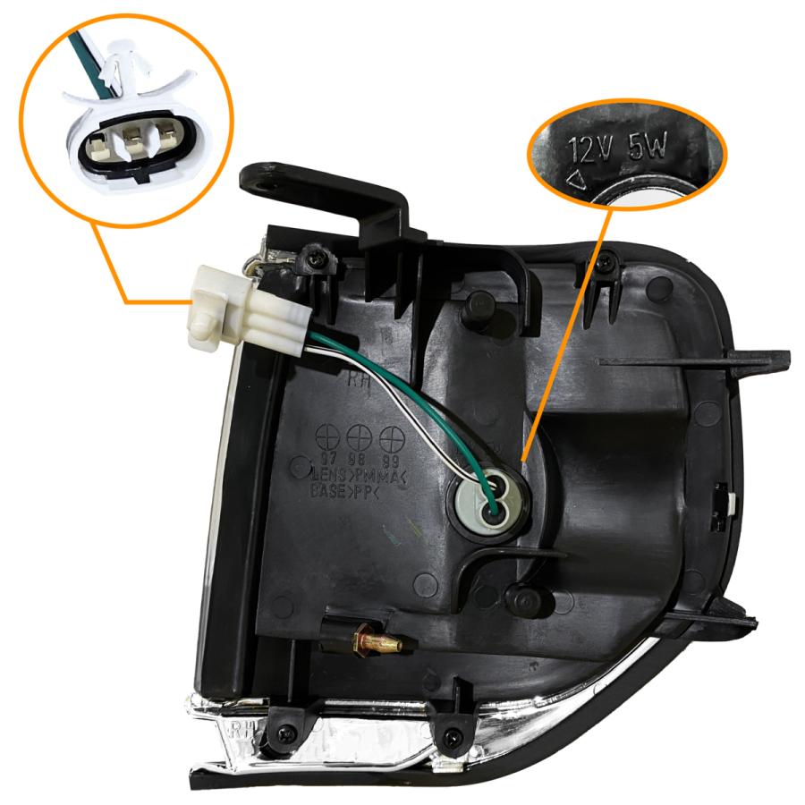 ランドクルーザー80 純正ヘッドライト コーナーランプ 左右セット 送料込 トヨタ ランドクルーザー 80 / 81 左右 角目 4灯 コーナー