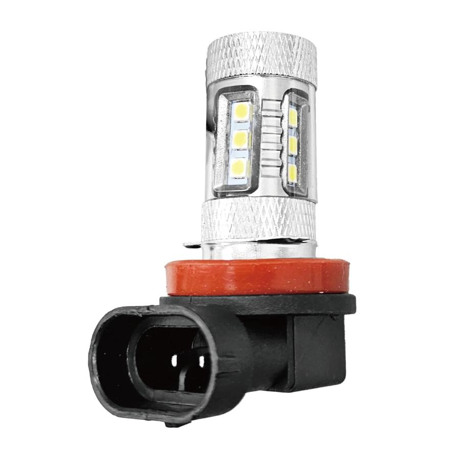 H8 H11 H16 LED バルブ 12V-24V 2個 セット 白 フォグランプ ヘッド
