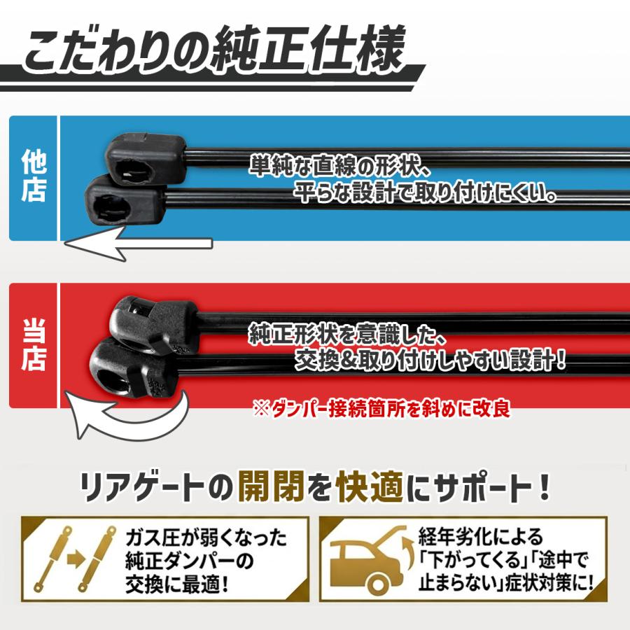 三菱（MITSUBISHI） ekワゴン eKカスタム B11W リア ゲート ダンパー