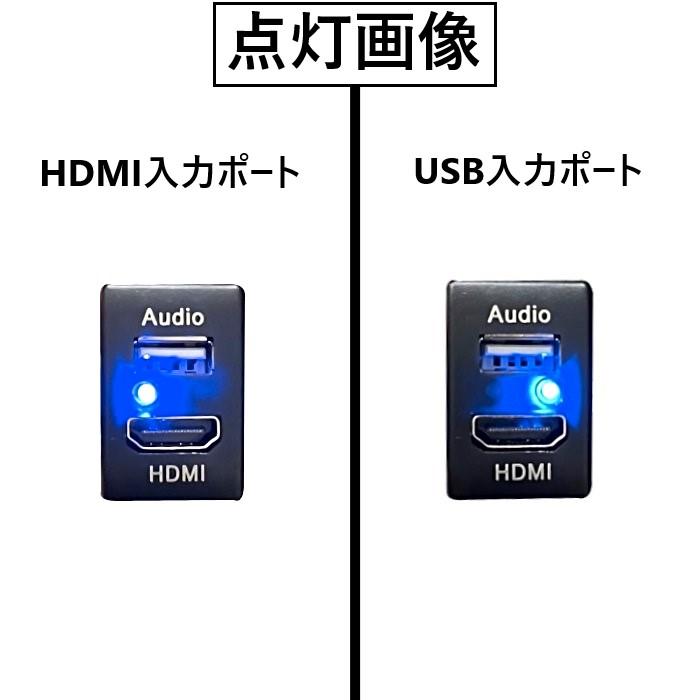 トヨタ スズキ ダイハツ Aタイプ USB入力 HDMI入力 スイッチパネル 35mmx23.5mm USB HDMI オーディオ 中継 ケーブル ポート 定形外無料｜auto-parts-jp｜02