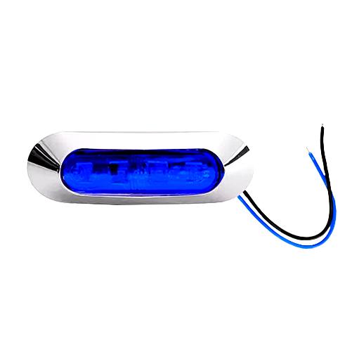汎用 LED 小型 マーカー ランプ 4連 青 【4個】 ブルー 12V 24V 兼用