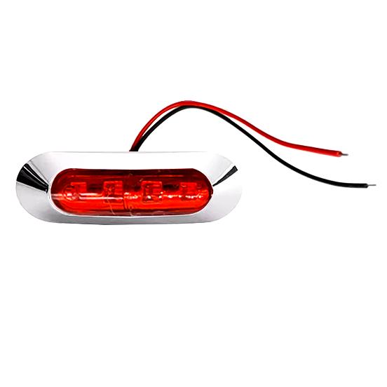 24V 赤 LEDマーカー ランプ4個 セット 汎用 LED 小型 マーカー ランプ 4連 赤 【4個】 レッド 12V 24V 兼用