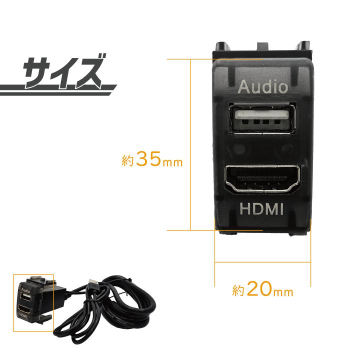 日産 専用 USB入力 HDMI入力 スイッチパネル 36mm×20mm USB HDMI