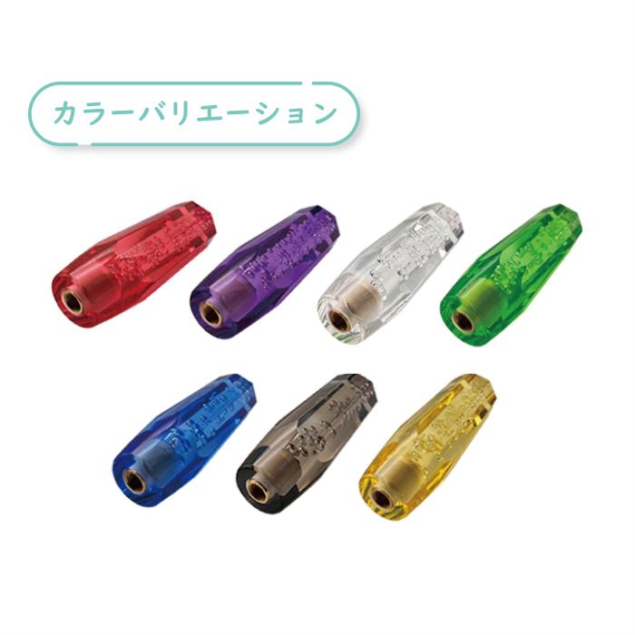 デコトラパーツ 左右セット 詳細不明 カスタムパーツ 外装 ⑧ A2068 送込 シフトノブ 八角 15cm グリーン 透明 クリア クリスタル 緑