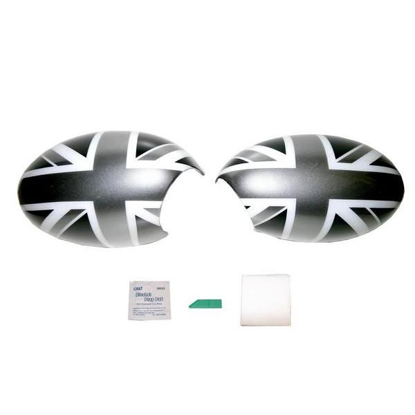 MINI ミニ R50 R52 R53 ドアミラー カバー ユニオンジャック 黒白 