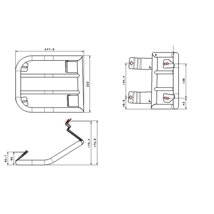 三菱（MITSUBISHI） デリカ D5 D:5 テールランプガード マットブラック