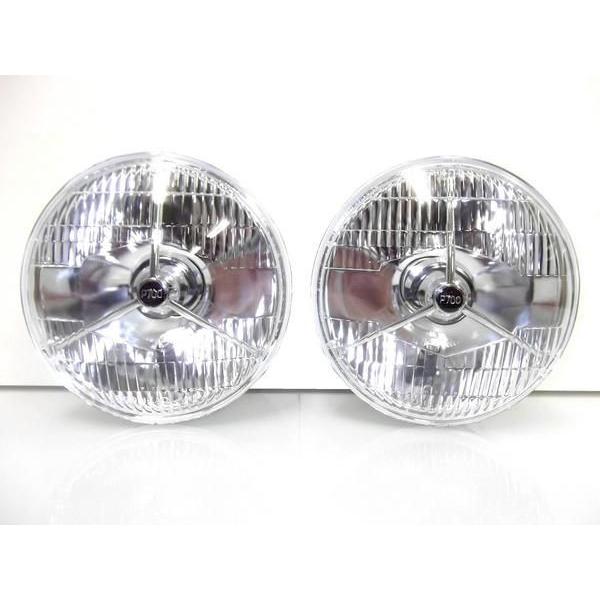 送料無料 丸型 丸灯 7インチ P700 ガラスレンズ フロント ヘッド