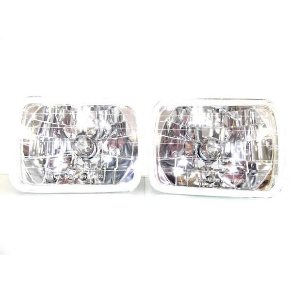 角物 Amazon | 角目 4x6 インチ ヘッドライト プロジェクター LED DRL