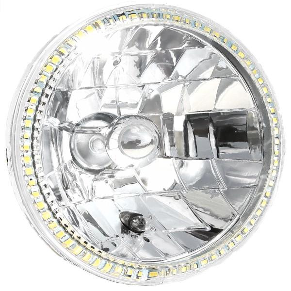 汎用 丸型 丸灯 7インチ SMD LED ホワイト イカリング フロント ヘッド