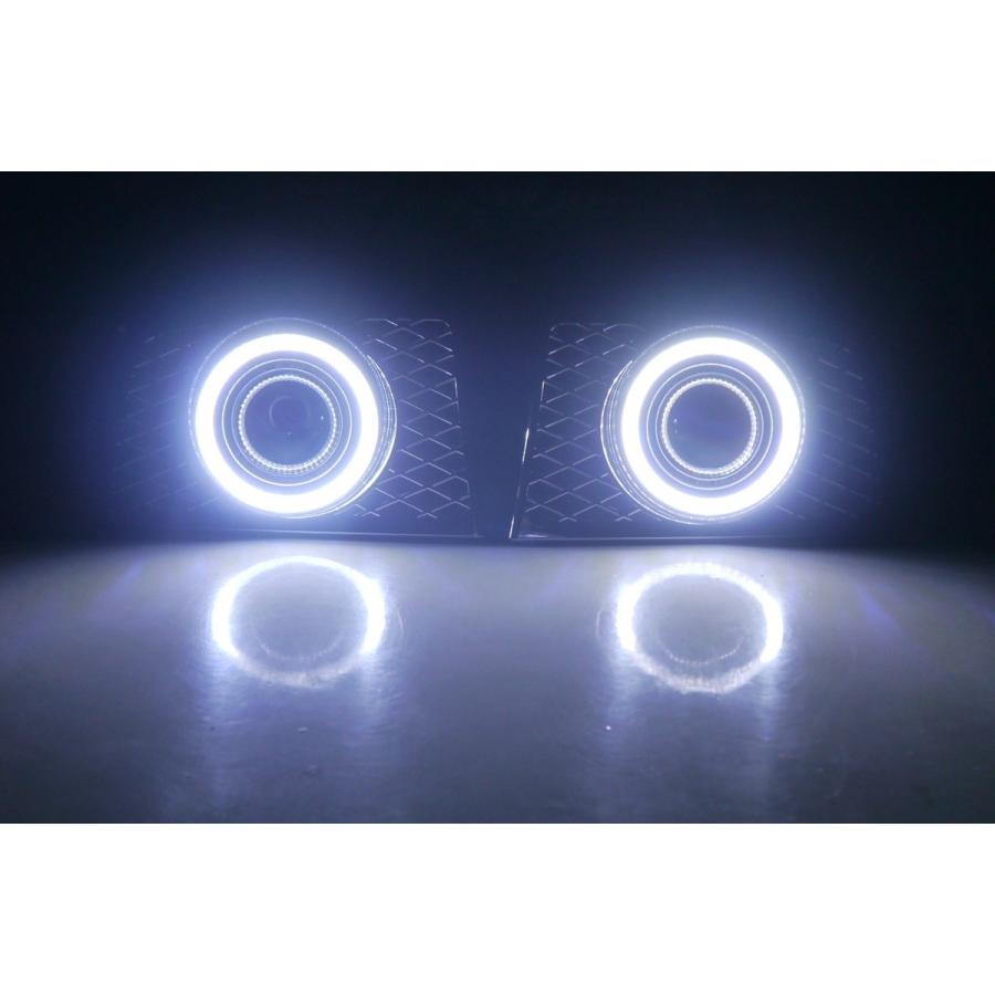 ランドクルーザー プラド 95 90 白 LED イカリング プロジェクター