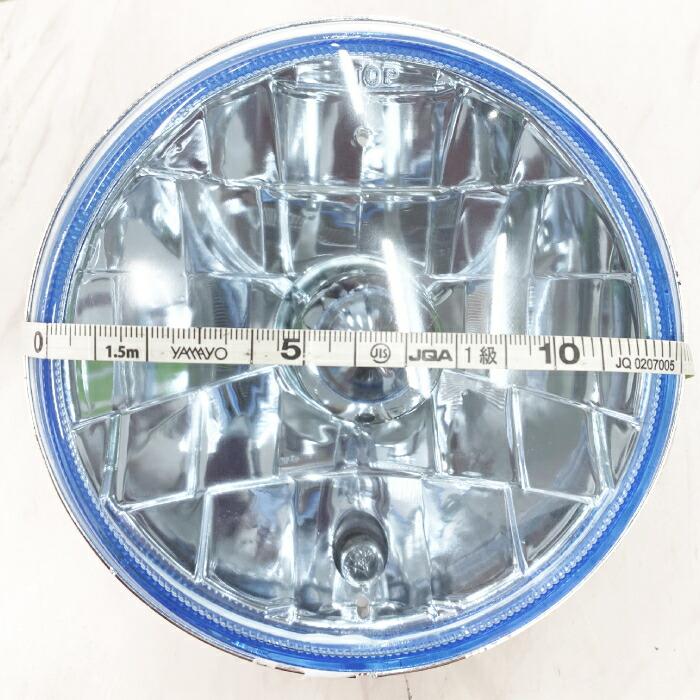 汎用 丸型 5.75 インチ ブルー クリスタル ヘッドライト 青 4個