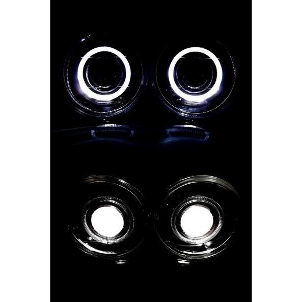 汎用 丸型 HI/LO切替 7インチ LEDイカリングプロジェクターフロント