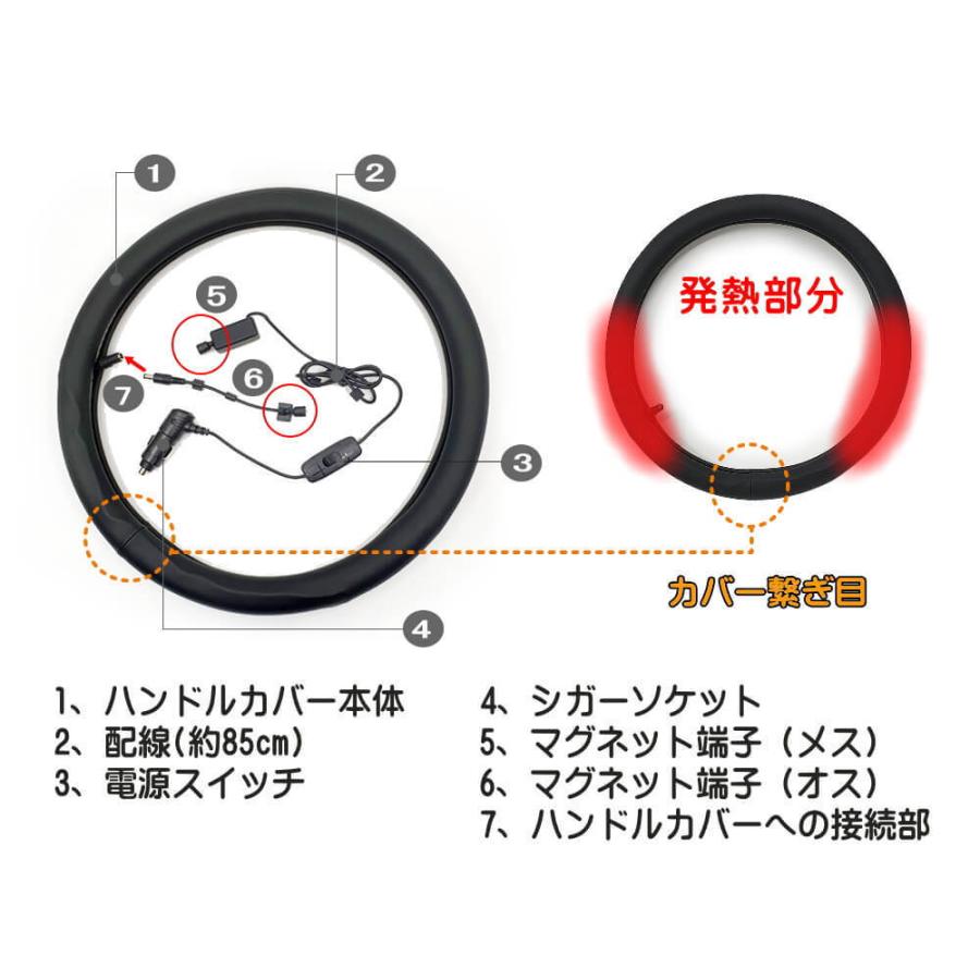 AUTOMAX izumi 絡まない ハンドルカバー ヒーター 汎用 後付け