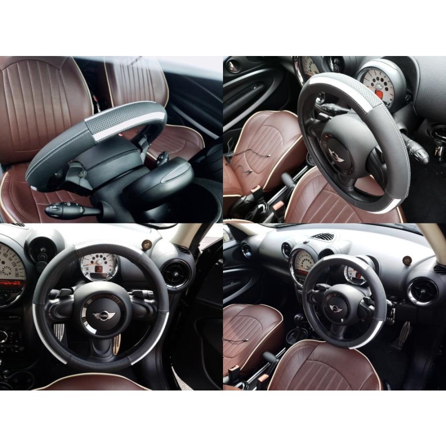 ハンドルカバー ホワイトライン リアルレザー 本革 牛革 ステアリングカバー パンチング 汎用サイズ 交換 滑り止め Sサイズ 36cm 37cm程度に適合 Whiteline Handlecover 1 Auto Parts Osaka 通販 Yahoo ショッピング