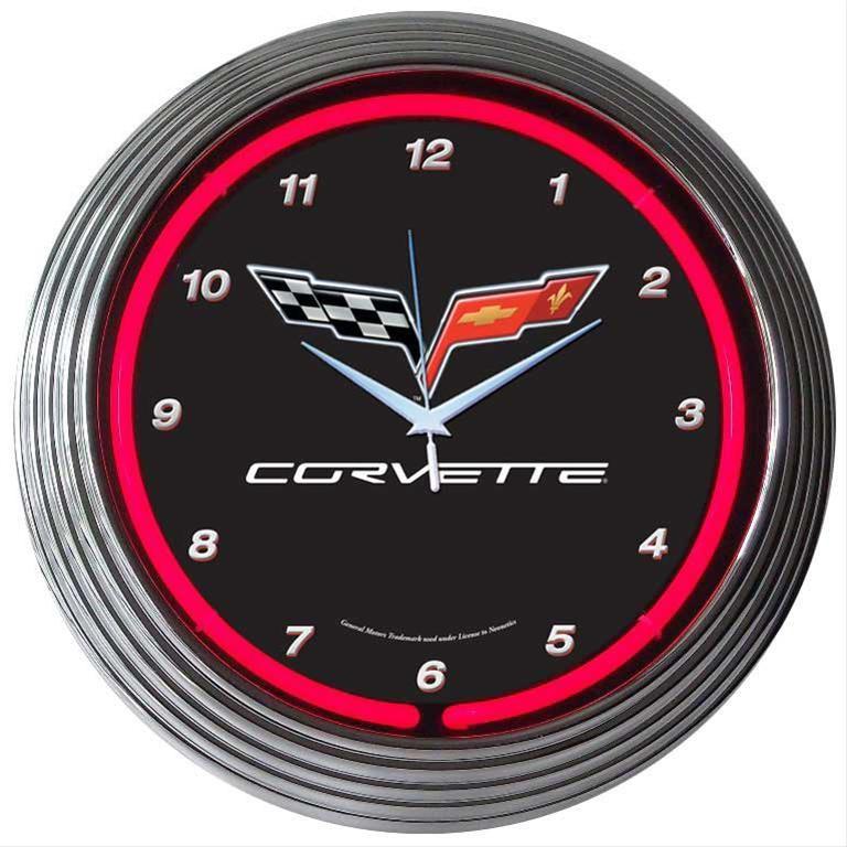 時計 壁掛け ネオンクロック コルベット CORVETTE シボレー-