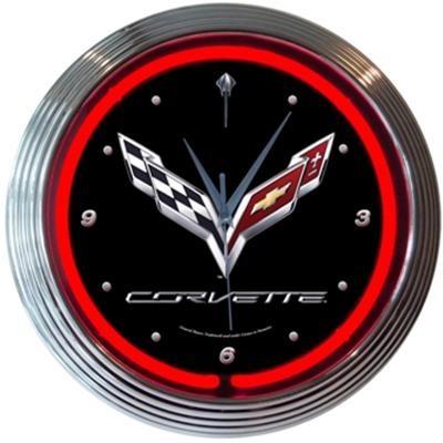 シボレー コルベット Corvette C7 Chevrolet 15インチ ウォールクロック 壁掛け時計 ネオンクロック 赤 黒 8corv7 Gta Good Trade Agency 通販 Yahoo ショッピング