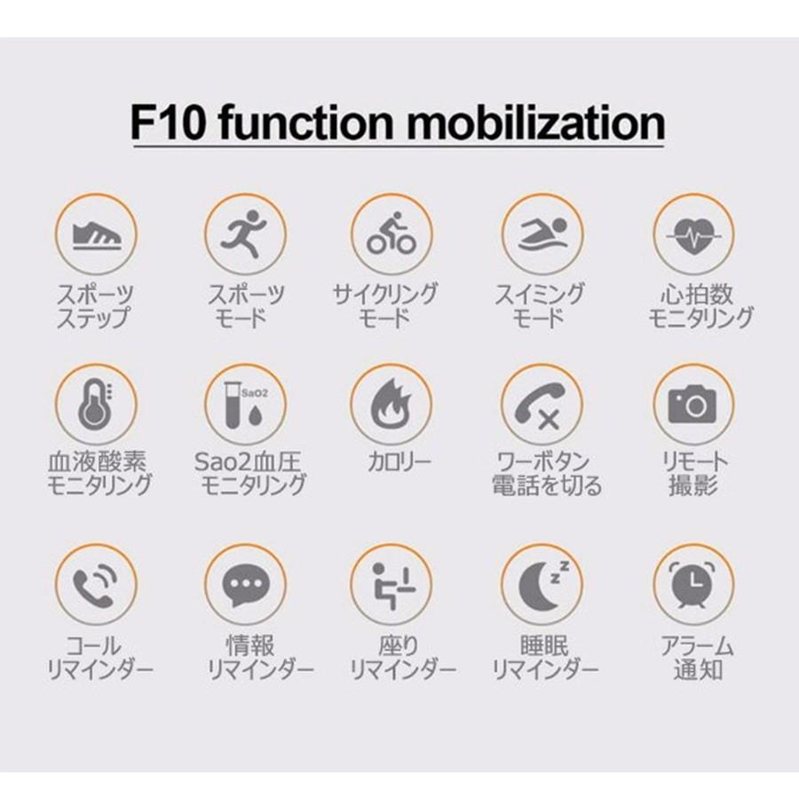 技適マーク認定商品  ウエアラブル スマートR スマートウォッチ 各種通知 カロリー 歩数計 距離 心拍 血圧 運動量 遠隔カメラ操作  Bluetooth スマホリンク 防水｜auto-parts｜05