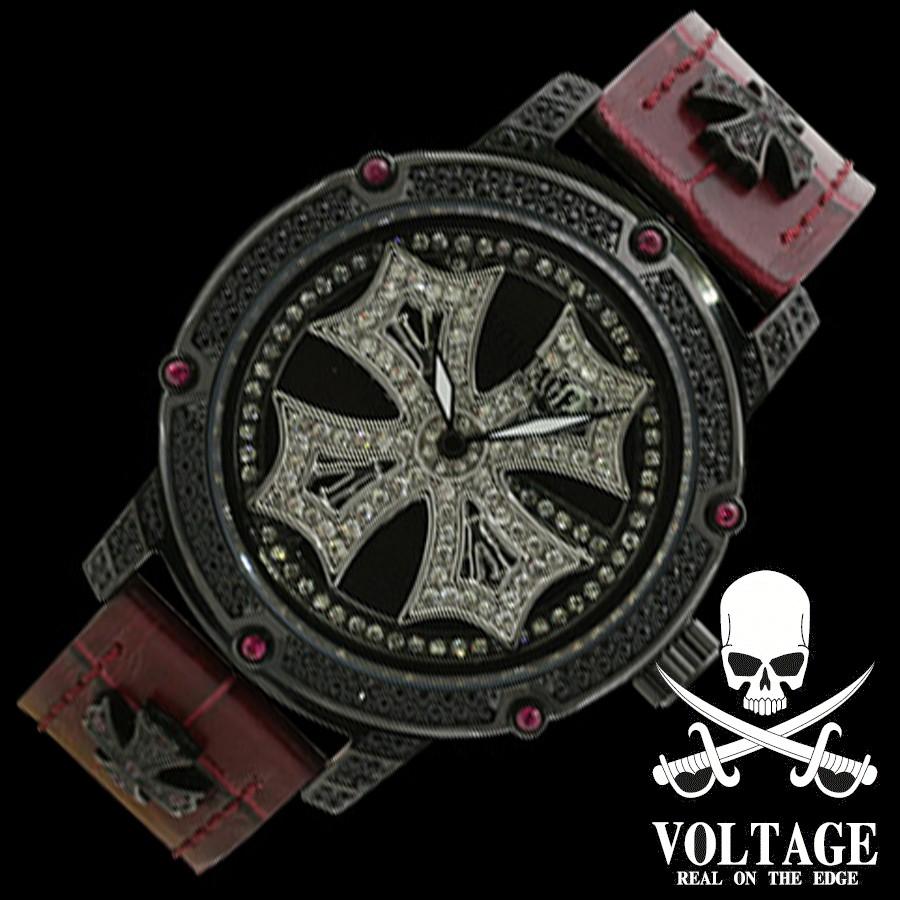 VOLTAGE ヴォルテージ ボルテージ メンズ 腕時計 ドクロ グルグル 回転 