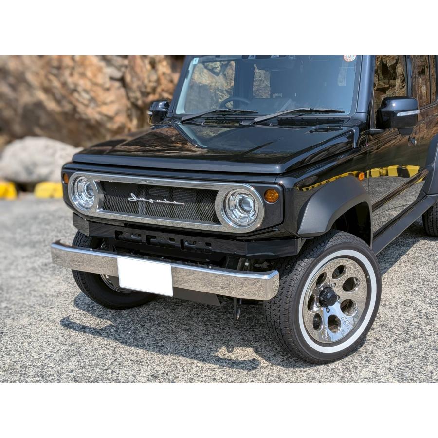 JB64/JB74/JC74】ステンレス製 アイコニックナナマルフロントバンパー