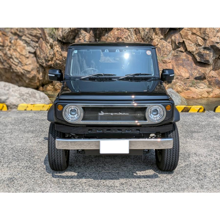 JB64/JB74/JC74】ステンレス製 アイコニックナナマルフロントバンパー