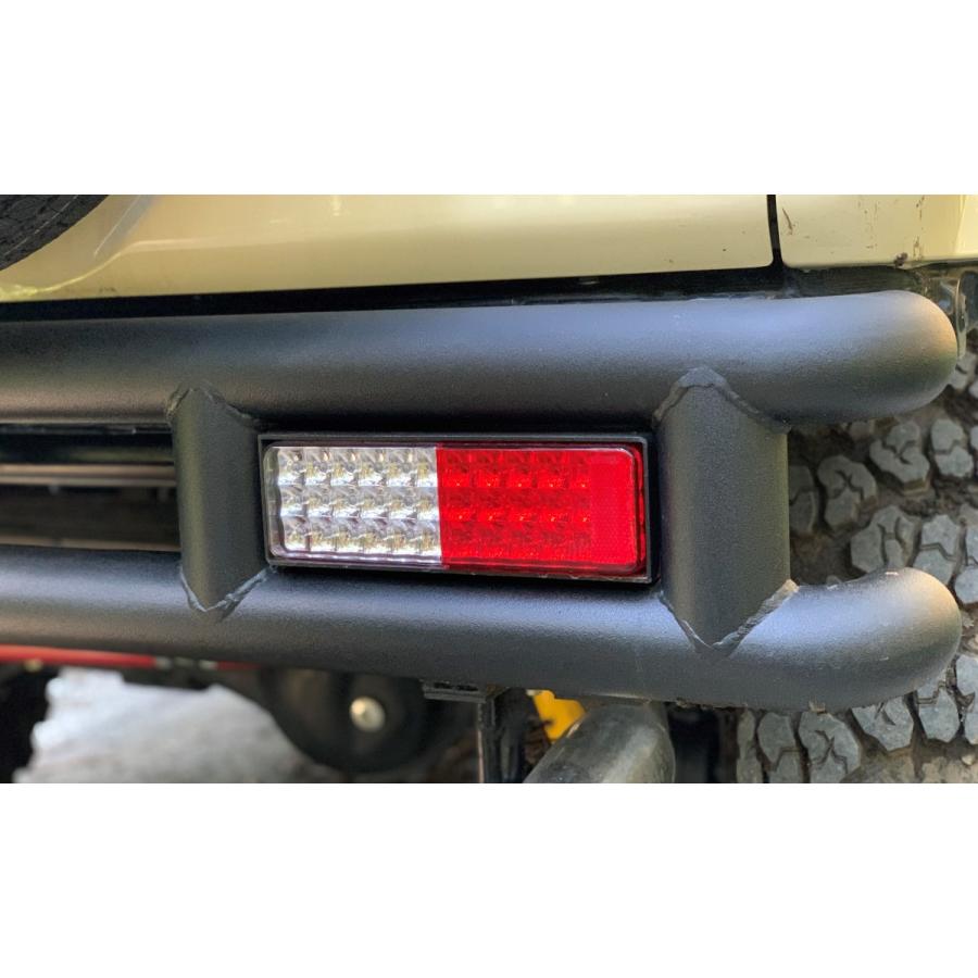 ジムニー用　ワンオフリアバンパー　LEDテールランプ ブラック スリムデザイン ジムニー シエラ JB74 専用 監獄 リアバンパー カプラーオン バンパー