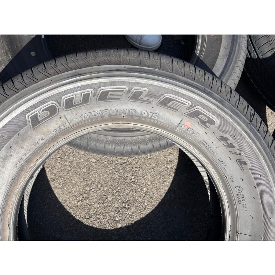 送料無料】ブリヂストンデューラー H/L 175/80R16 91S 23年製 9.5分山