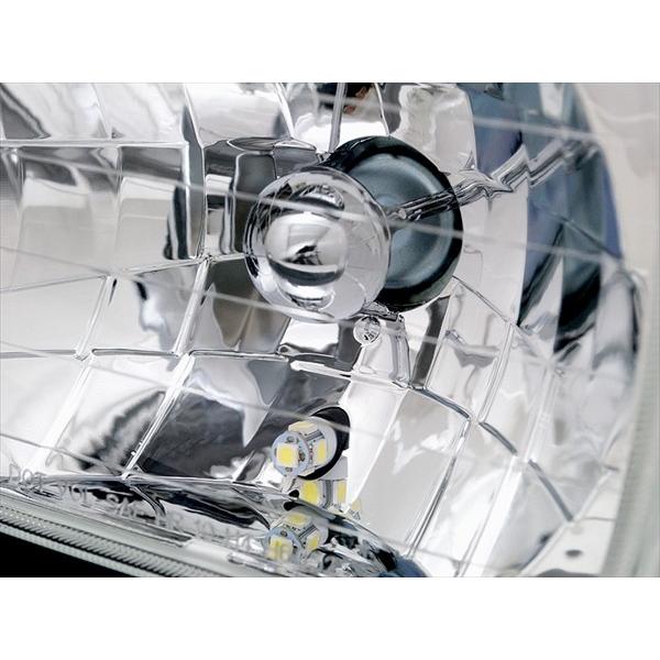 角目2灯式ヘッドライト キャラバン E24 系 2個セット ガラス製 セミ