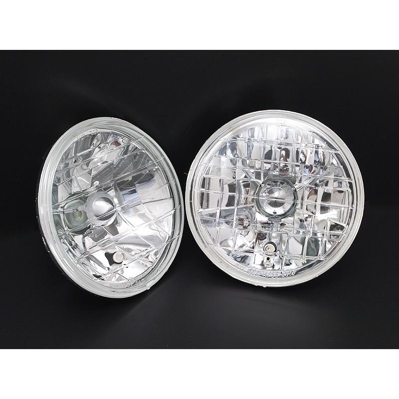 台座付き 高品質 虹入り フローライト 丸玉 B 丸目2灯式ヘッドライト ステップバン 2個セット ガラス製 セミ