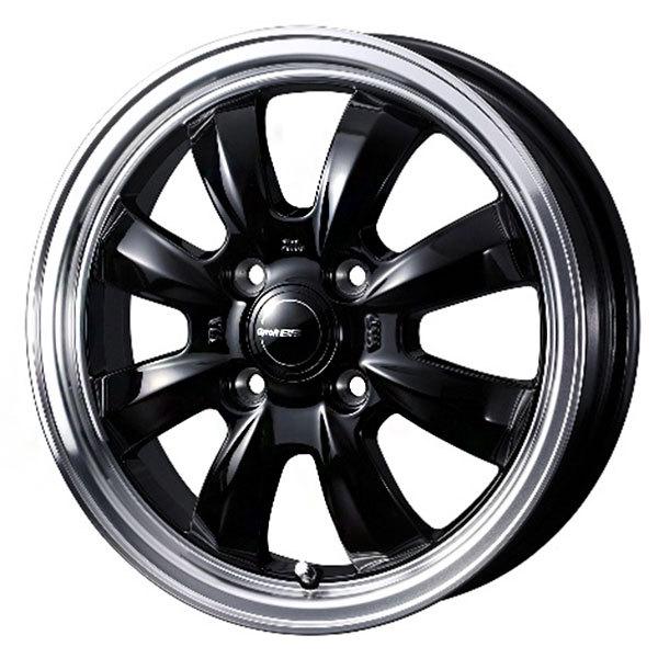 WEDS グラフト8S 12x4.00B +42 4H/P.C.D.100 ブラック ミラ(L250
