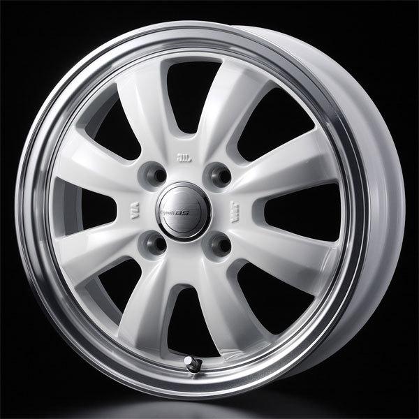 FUN アルミニウムホイール ホワイトスポーク WEDS グラフト8S 12x4.00B +42 4H/P.C.D.100 ホワイト アルミ
