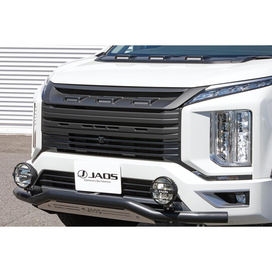 三菱 デリカ D5 後期 フロントグリル カメラ用 マットブラック 艶消し