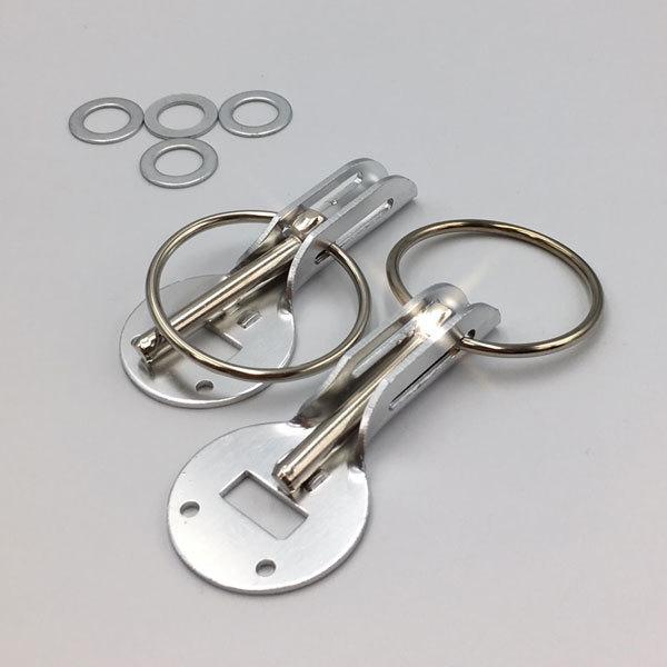 tonnka フードピン ボンピン シルバー ボンネットピン アルミ軽量 ボンピン シルバー 銀色 種類 フード