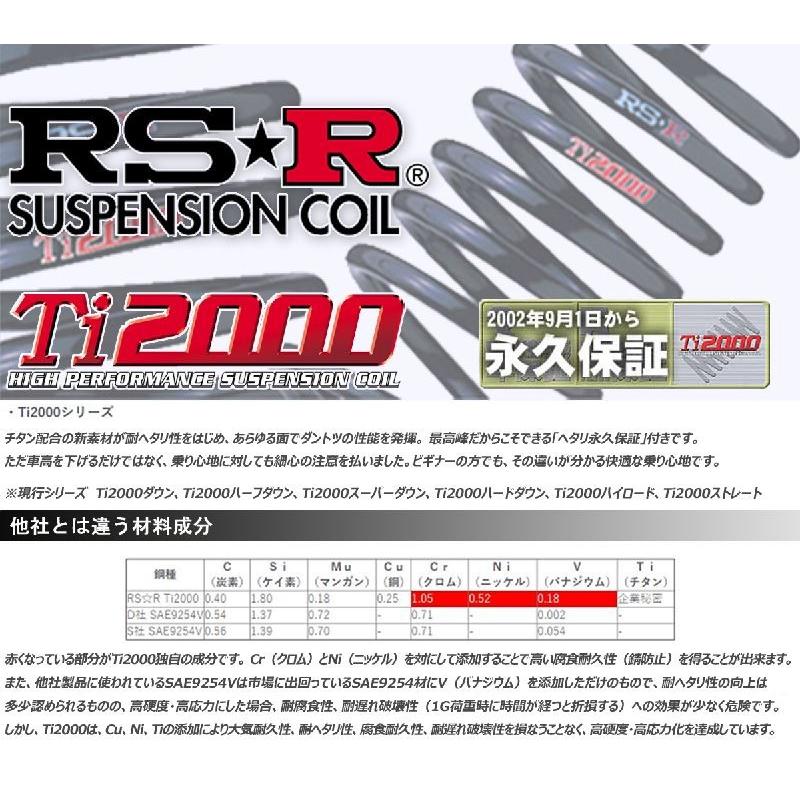 割引可 ダウンサス ムーヴ L150S 16/12〜18/9 カスタム L用 RS-R Ti2000ハーフダウンサス 1台分 D034THD 正規品